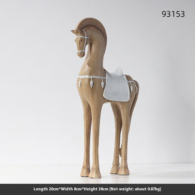 European Style Minimalist Abstract Horse Decorative Sculpture