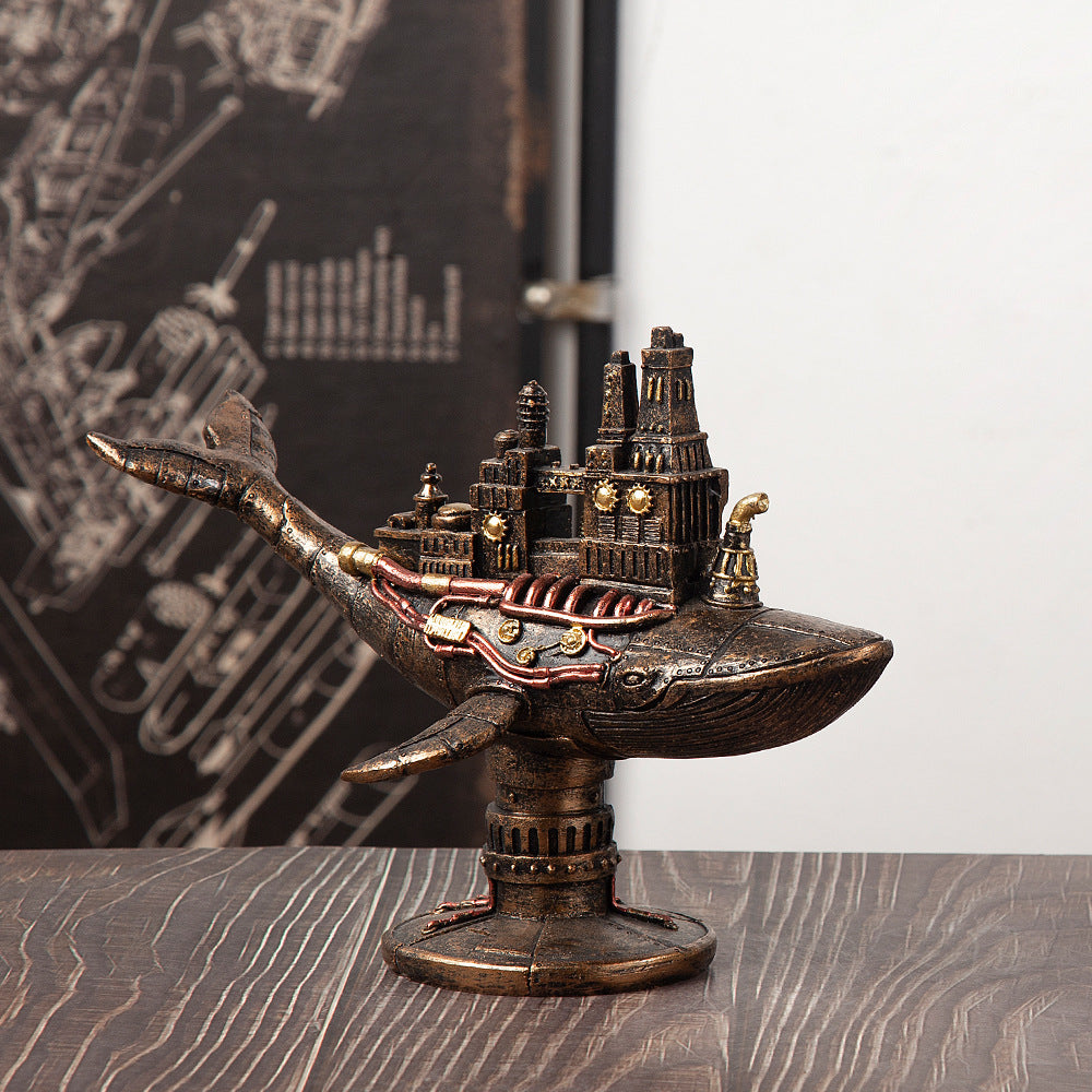 Creative Steam Resin Sculpture Home Wine Cabinet Decoration Artifact