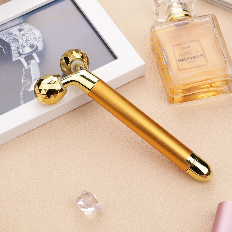 Electric Gold Facial Slimming Roller Stick