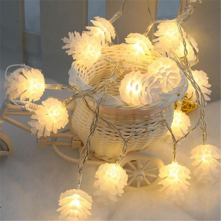 LED Pine Cone String Lights