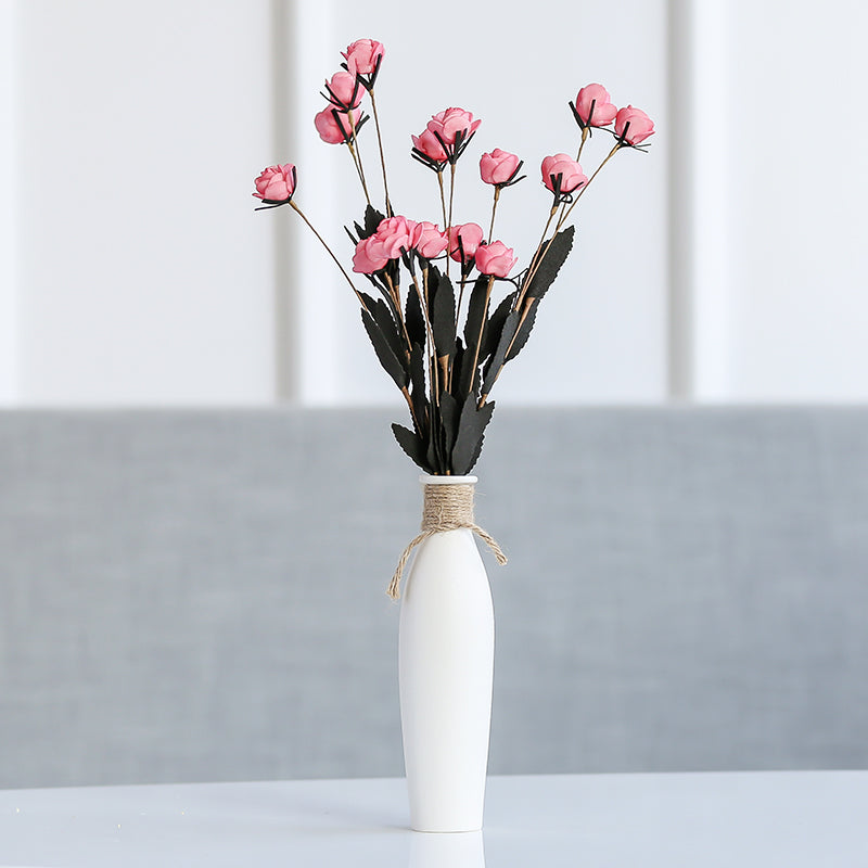 Modern Artificial Flower Arrangement Ceramic Vase Decor