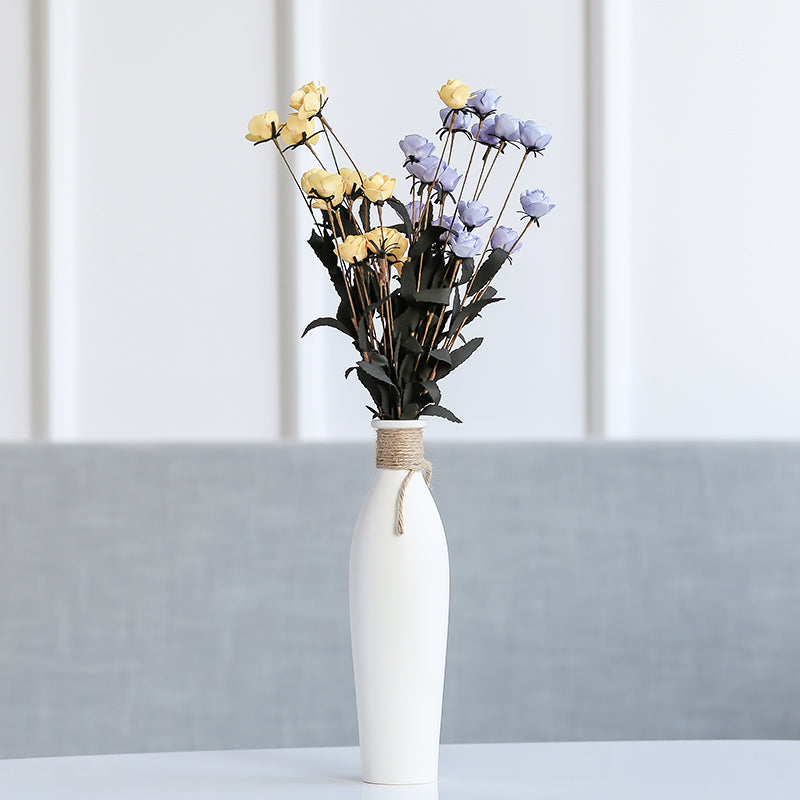 Modern Artificial Flower Arrangement Ceramic Vase Decor