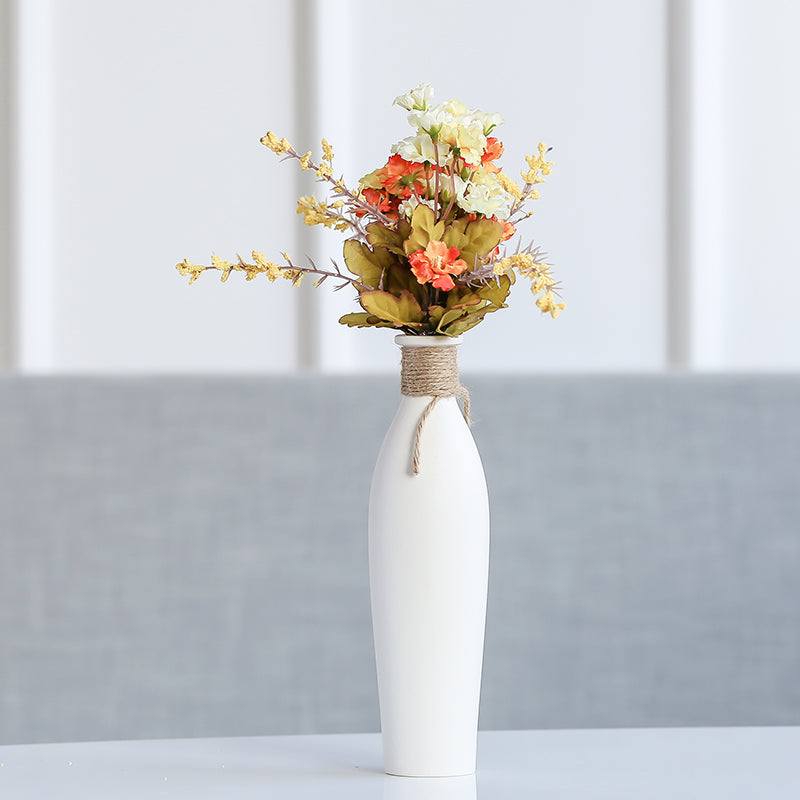 Modern Artificial Flower Arrangement Ceramic Vase Decor