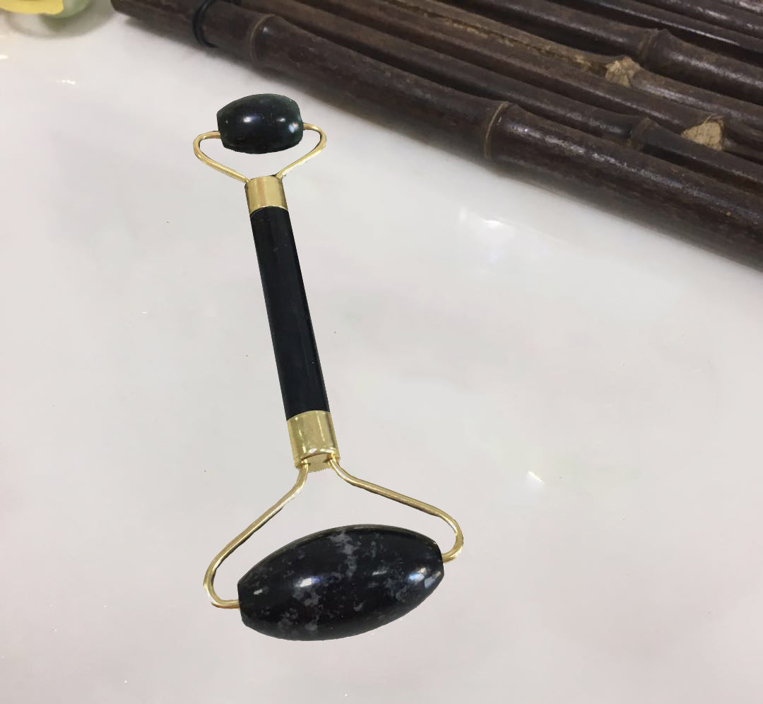 Natural Jade Rose Quartz Face Roller Slimming Lifting Massager