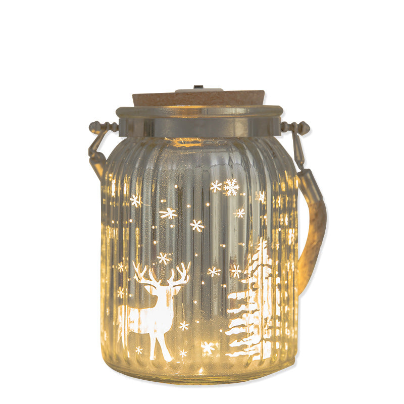 LED Light String Glass Cork Wishing Bottle