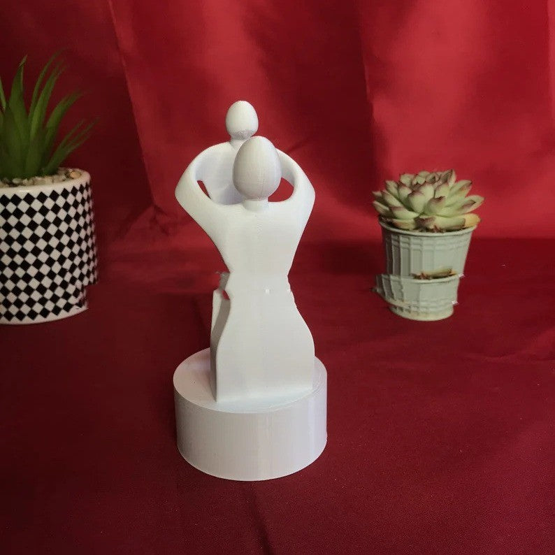 Mother And Baby Decorative Resin Sculpture