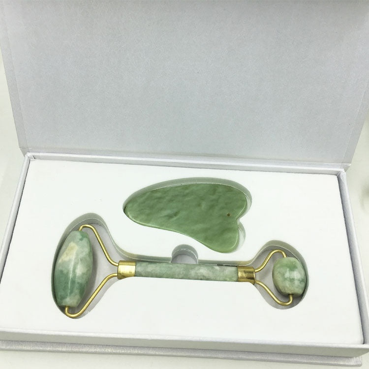 Natural Jade Rose Quartz Face Roller Slimming Lifting Massager