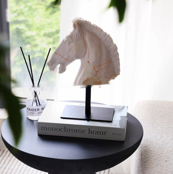 Resin Horse Head Sculpture Home Decor Ornament