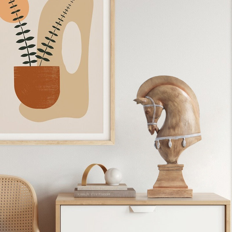 European Style Minimalist Abstract Horse Decorative Sculpture