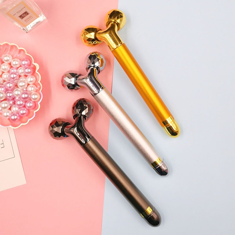 Electric Gold Facial Slimming Roller Stick