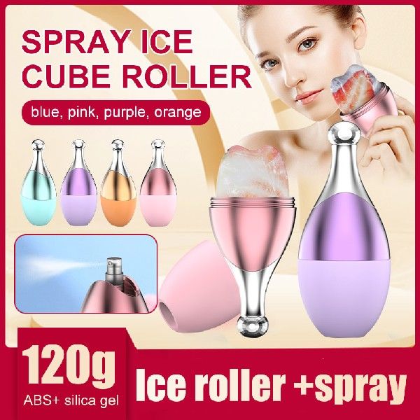 Silicone Facial Ice Roller With Spray Massager Tool