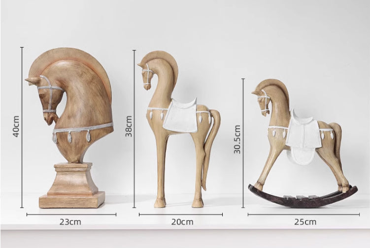 European Style Minimalist Abstract Horse Decorative Sculpture