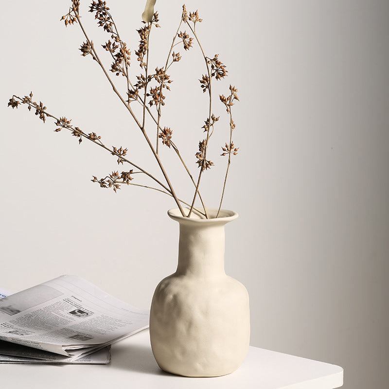 Scandinavian Style Primitive Ceramic Vase Ornament