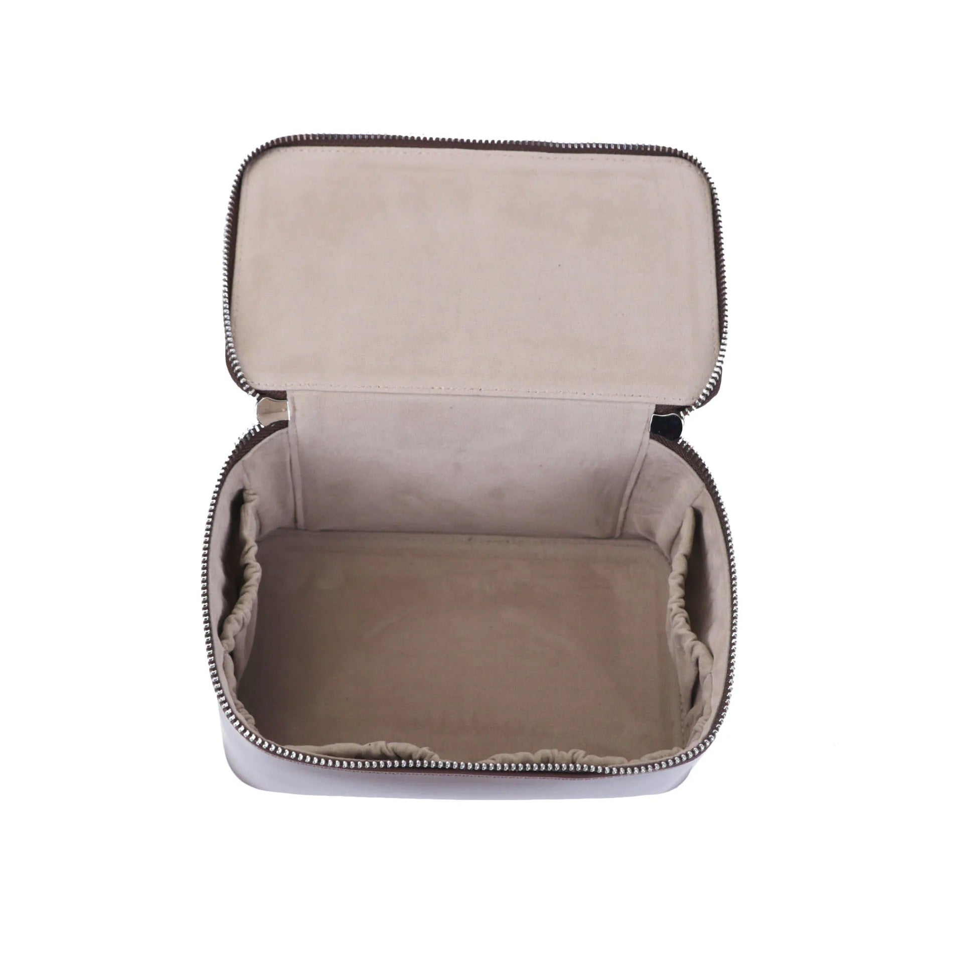 Handheld Leather Cosmetic Bag Large-Capacity Makeup Organizer