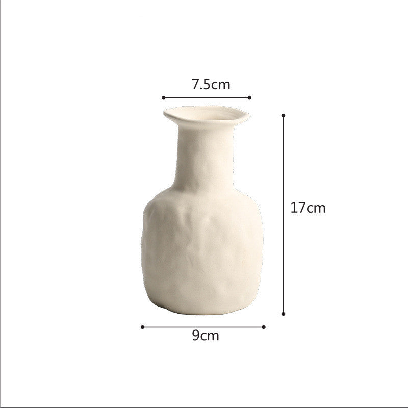 Scandinavian Style Primitive Ceramic Vase Ornament