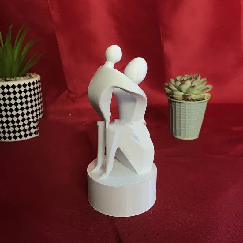 Mother And Baby Decorative Resin Sculpture