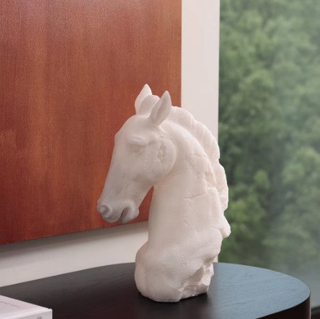 Modern White Horse Head Desktop Decorative Sculpture