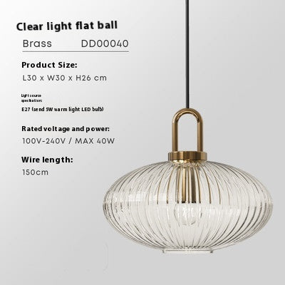 Clear Glass Pumpkin Atmosphere Decorative Light