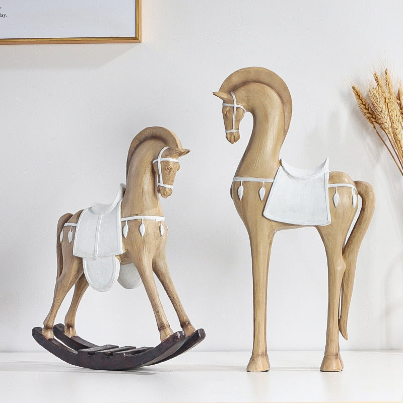 European Style Minimalist Abstract Horse Decorative Sculpture