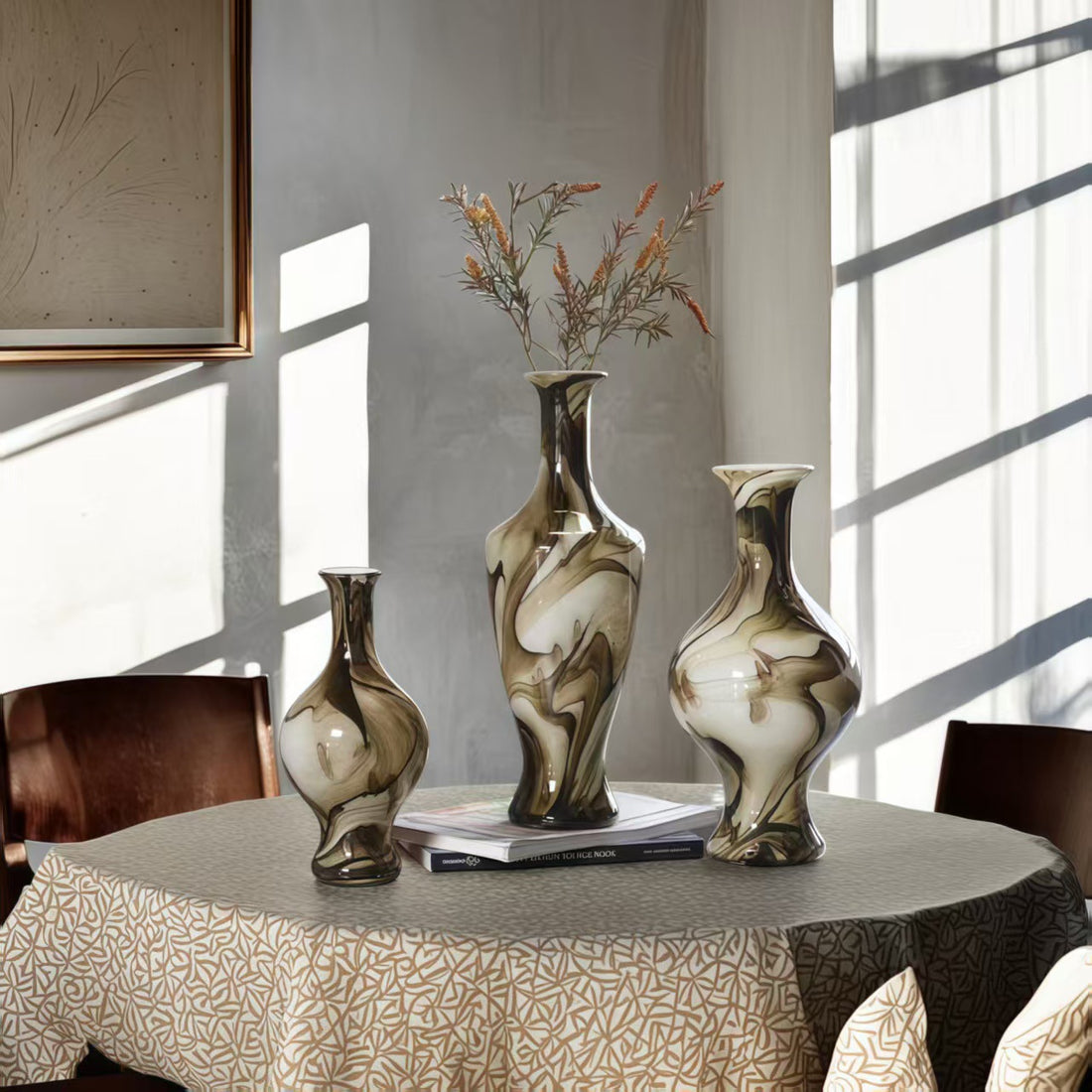 Retro Glass Vase Decorative Ornament