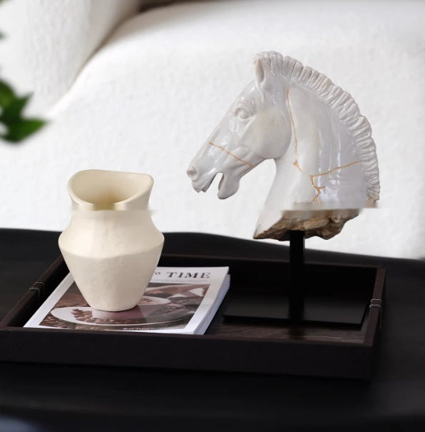 Resin Horse Head Sculpture Home Decor Ornament