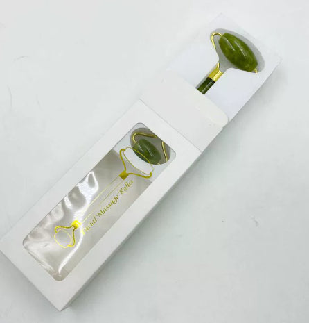 Natural Jade Rose Quartz Face Roller Slimming Lifting Massager