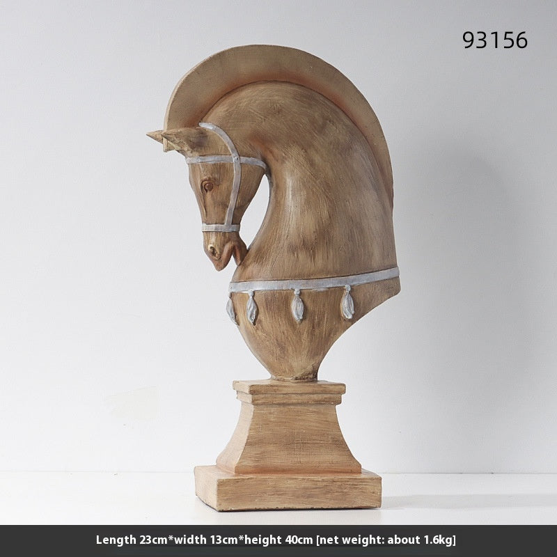 European Style Minimalist Abstract Horse Decorative Sculpture