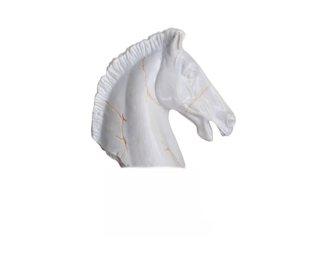 Resin Horse Head Sculpture Home Decor Ornament