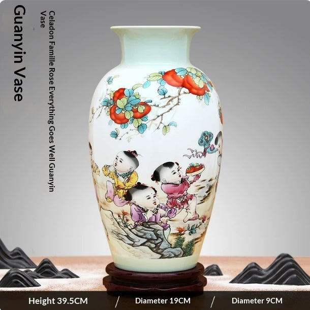 New Chinese Style Living Room Decorative Vase Ornaments