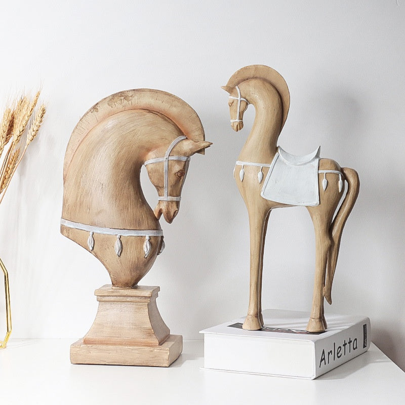 European Style Minimalist Abstract Horse Decorative Sculpture