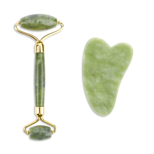 Natural Jade Rose Quartz Face Roller Slimming Lifting Massager