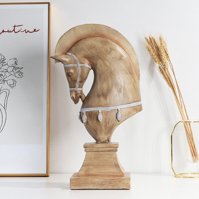 European Style Minimalist Abstract Horse Decorative Sculpture