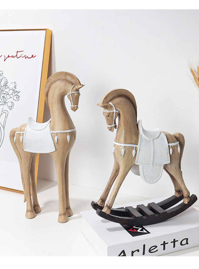 European Style Minimalist Abstract Horse Decorative Sculpture