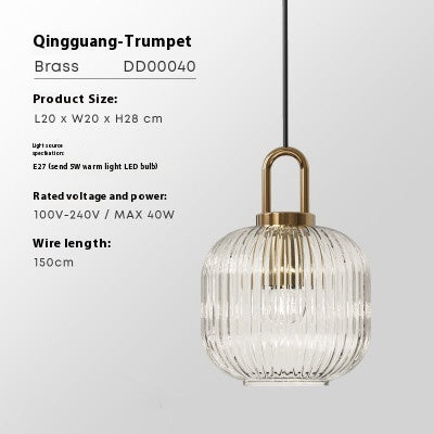 Clear Glass Pumpkin Atmosphere Decorative Light