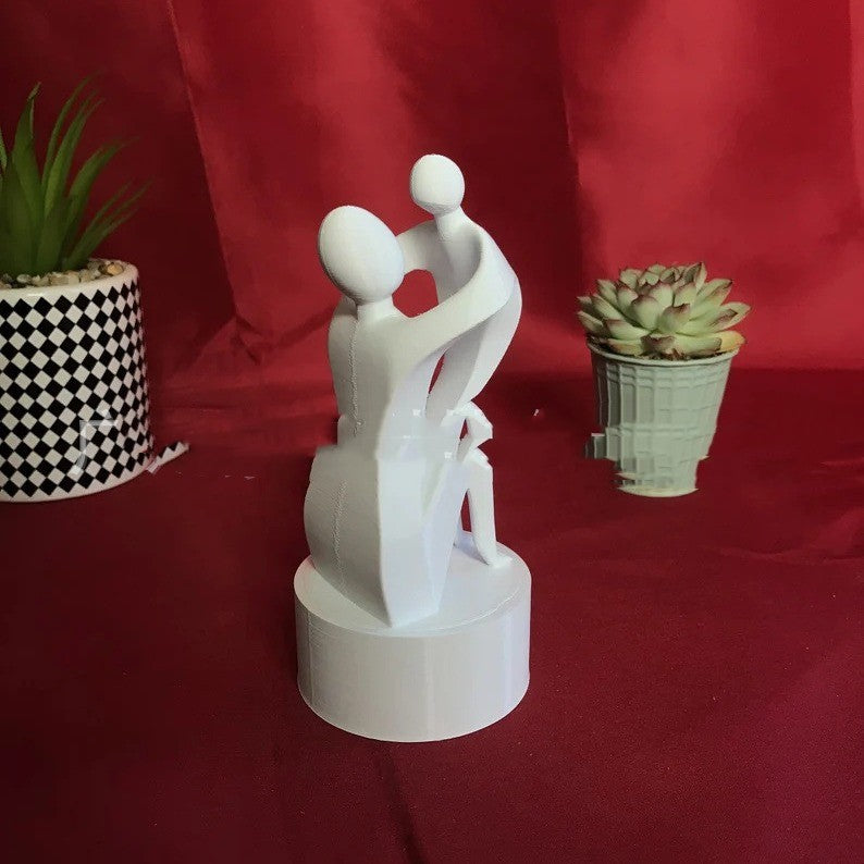 Mother And Baby Decorative Resin Sculpture